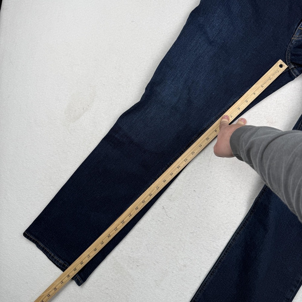 Tecovas Jeans Mens 33x30 Dark Wash Blue Slim Straight Stretch Denim 5 Pocket - Picture 6 of 9
